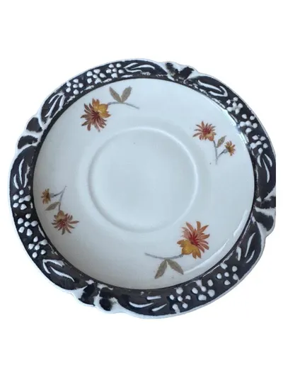 Bavaria Porzellan Unterteller Vintage Blumenmuster Weiß 15 cm