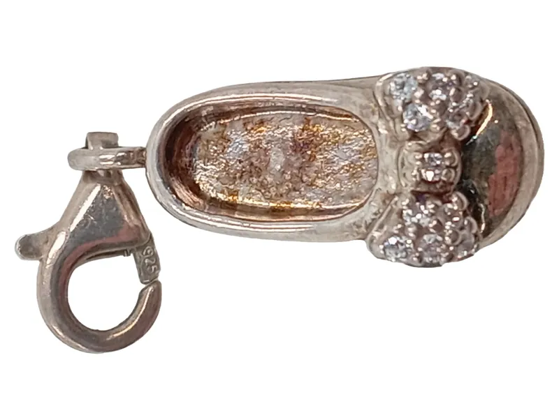Thomas Sabo Charm Anhänger Ballerina Schuh Schleife 925 Silber Zirkonia 1