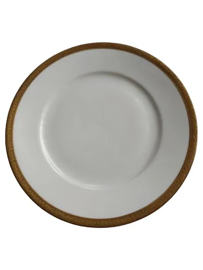 Edelstein Bavaria Platzteller 2181 Porzellan Goldrand weiß elegant