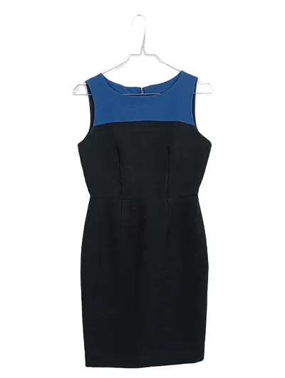 Banana Republic Petite Businesskleid Damen Gr. 36/00P Schwarz Blau Elegant