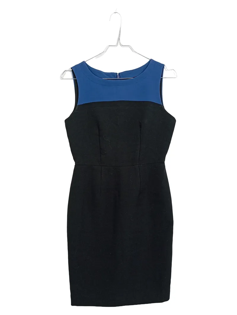 Banana Republic Petite Businesskleid Damen Gr. 36/00P Schwarz Blau Elegant 1