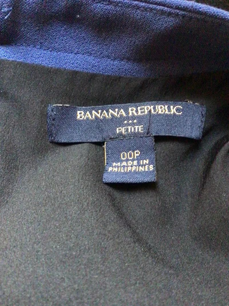 Banana Republic Petite Businesskleid Damen Gr. 36/00P Schwarz Blau Elegant 4