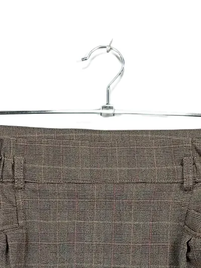 Broadway NYC Fashion Damen Faltenrock Kariert Braun Minirock Gr. 40/L