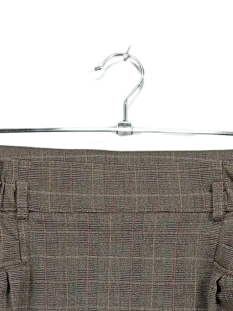 Broadway NYC Fashion Damen Faltenrock Kariert Braun Minirock Gr. 40/L 2