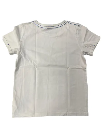 Name It Kinder T-Shirt Baumwolle Kurzarm Schriftzug Logo Weiß Gr. 128