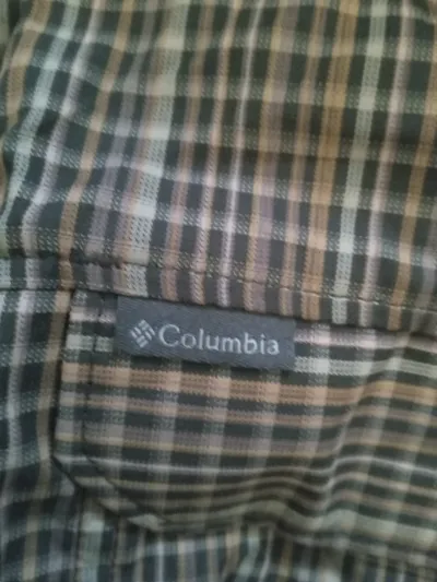 Columbia Herren Freizeithemd Kurzarm Kariert Outdoor Gr. L Braun
