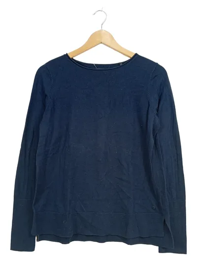 Marc O'Polo Damen Pullover Gr. M Blau Baumwolle Kaschmir Basic