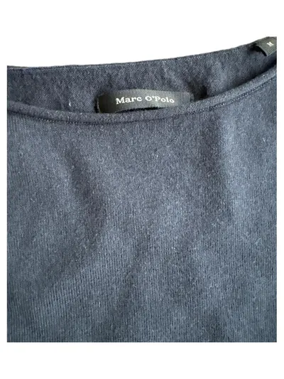 Marc O'Polo Damen Pullover Gr. M Blau Baumwolle Kaschmir Basic