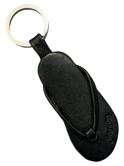 flip*flop Schlüsselanhänger Leder Sandale Schwarz 13cm