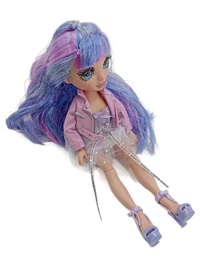 MGA Rainbow High Puppe Ankleidepuppe Blau Lila Haare 28cm Glamourös