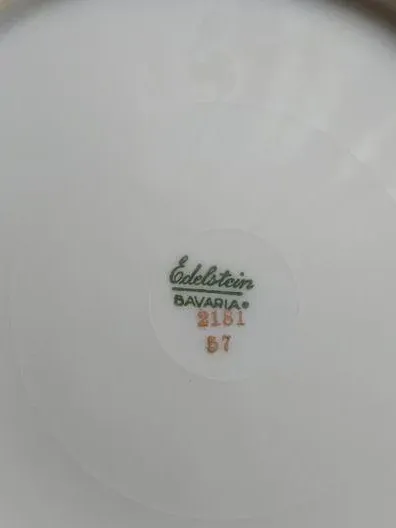 Edelstein Bavaria Essteller Porzellan 2181 Weiß 25cm Elegant Festlich Uni