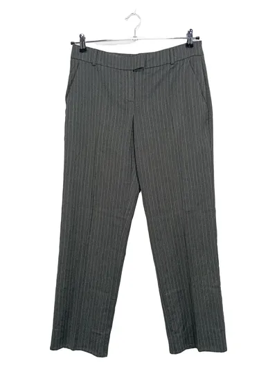 MAX&Co. Damen Anzughose Gr. 40 Grau Nadelstreifen Business