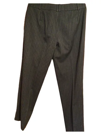 MAX&Co. Damen Anzughose Gr. 40 Grau Nadelstreifen Business