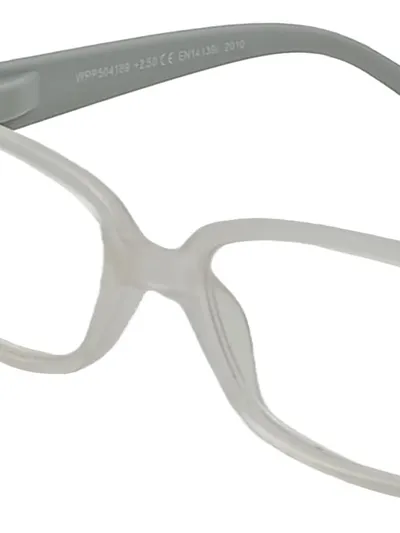 Markenlos WPP504189 Brillengestell Klassisch Uni Grau Damen 13 cm