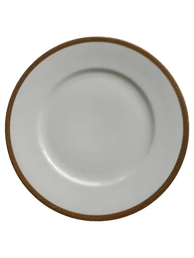 Edelstein Essteller Porzellan 25cm Weiß Elegant Festlich Uni Serie 2181