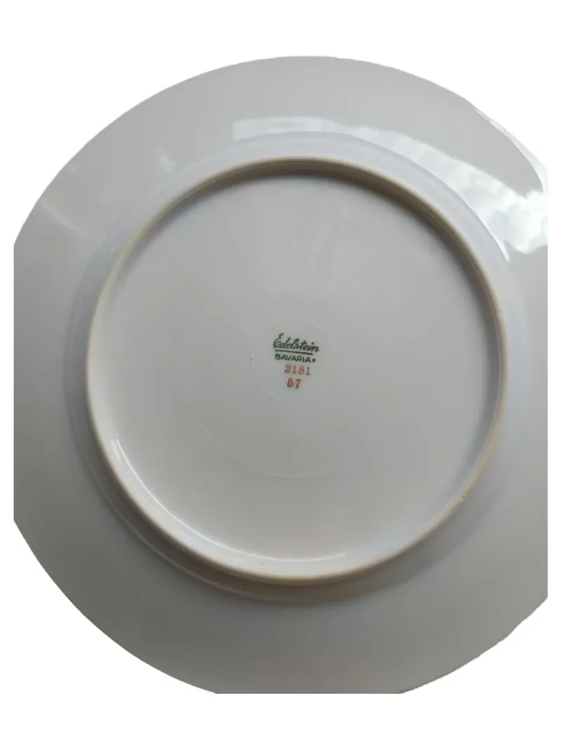 Edelstein Essteller Porzellan 25cm Weiß Elegant Festlich Uni Serie 2181 2