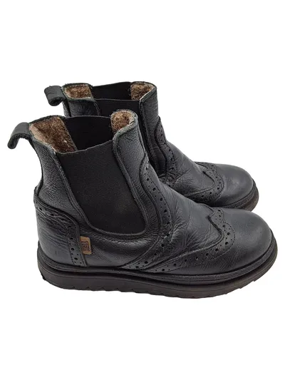 Bisgaard Chelsea Boots Kinder Leder gefüttert Schwarz Gr. 29 Brogue