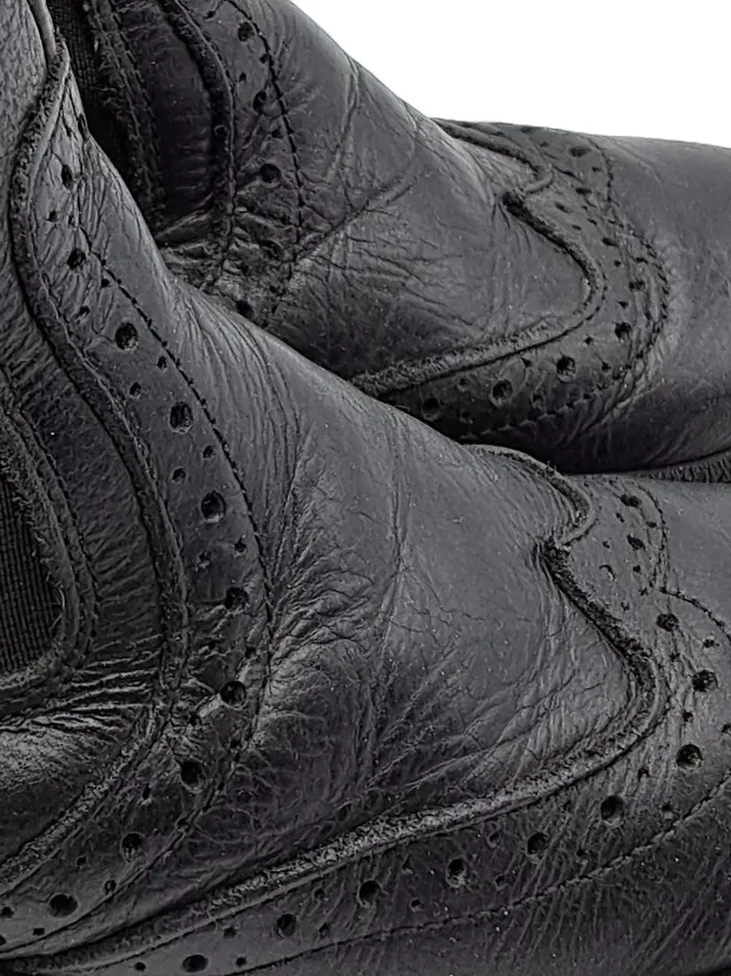 Bisgaard Chelsea Boots Kinder Leder gefüttert Schwarz Gr. 29 Brogue 3