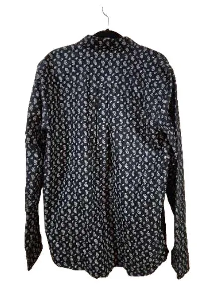 Carhartt WIP Hemd Herren XL Paisley Muster Blau Baumwolle Langarm 2