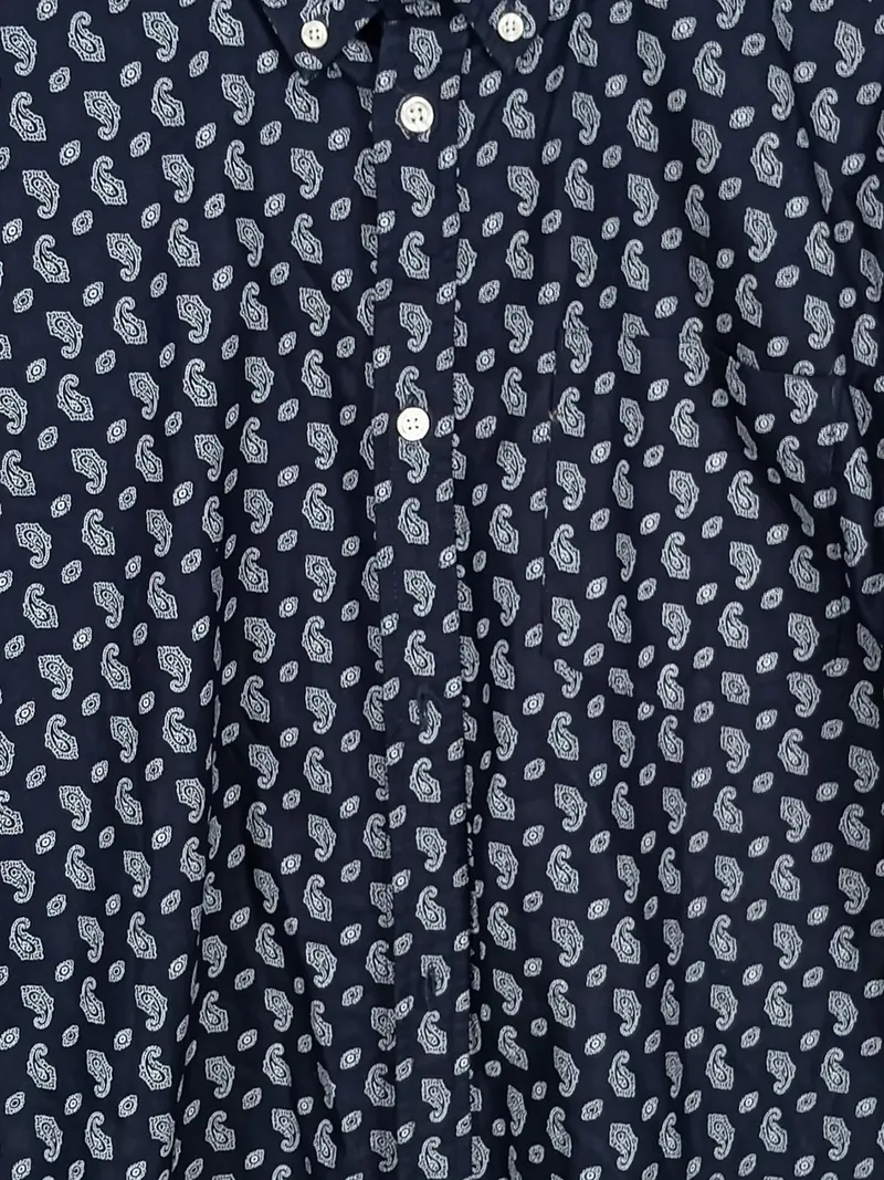 Carhartt WIP Hemd Herren XL Paisley Muster Blau Baumwolle Langarm 4