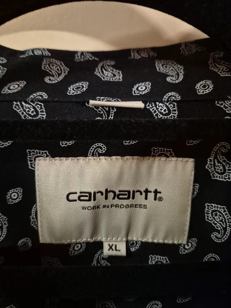 Carhartt WIP Hemd Herren XL Paisley Muster Blau Baumwolle Langarm 6