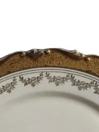 Essteller Marion Porzellan 28cm Blumenmuster Gold Elegant Festlich