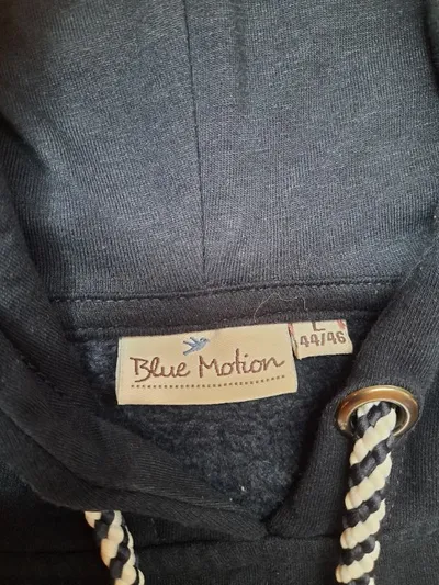 Blue Motion Hoodie Kleid Damen Gr. L 44/46 Blau Sweatshirt Kapuze