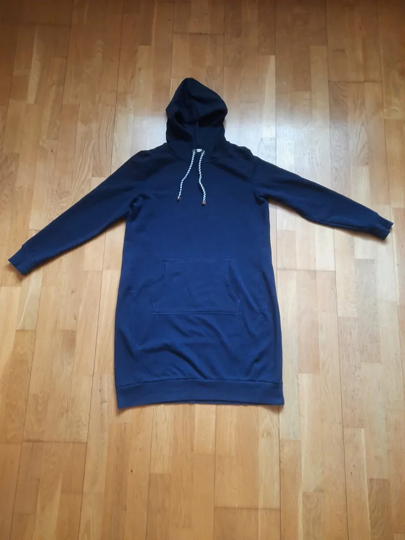 Blue Motion Hoodie Kleid Damen Gr. L 44/46 Blau Sweatshirt Kapuze 5