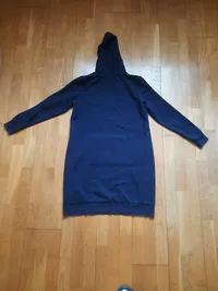 Blue Motion Hoodie Kleid Damen Gr. L 44/46 Blau Sweatshirt Kapuze 6