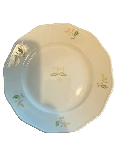 Eschenbach Kuchenteller Porzellan Weiß Blumenmuster Klassisch 19 cm