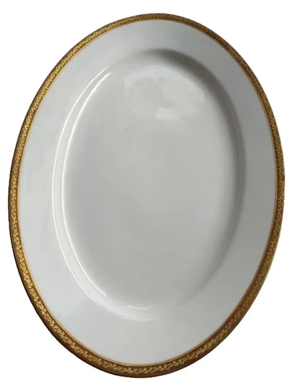 Edelstein Bavaria Elvira Servierplatte Porzellan Uni Weiß 39cm 1