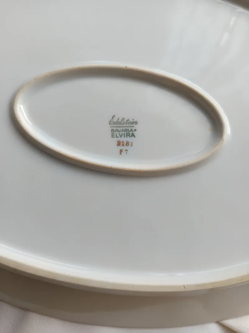 Edelstein Bavaria Elvira Servierplatte Porzellan Uni Weiß 39cm 3