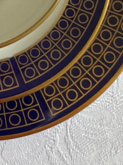 Tettau Echt Kobalt Kaffeegedeck 3tlg Porzellan Tasse Untertasse Blau