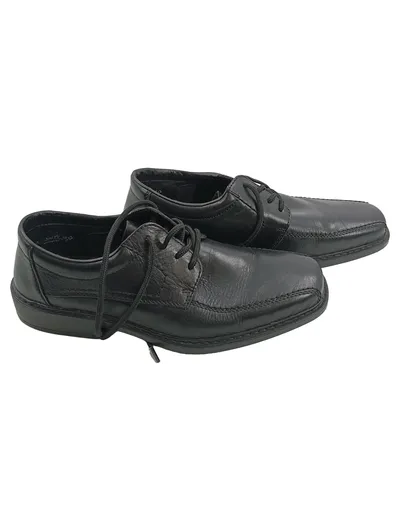Rieker Antistress Herren Schnürschuhe Leder Schwarz Gr. 41 Extra Weit