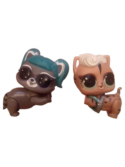 MGA LOL Surprise Pets Waschbär Katze Figuren Set 2 Stück Kinder Sammler