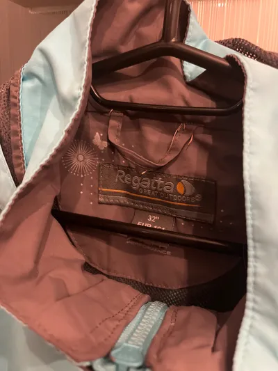 Regatta Outdoorjacke Kinder Gr. 164 Türkis Grau Kapuze Polyester