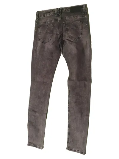 ZHRILL Damen Jeans Skinny Grau Gr. W26/34 Nieten Used Look Stretch