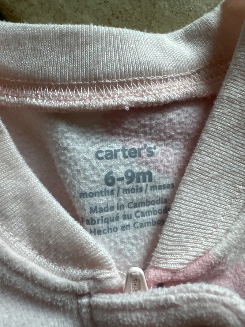 Carter's Baby Schlafsack Fleece Gr. 68 Rosa Tiermotive 63cm 6