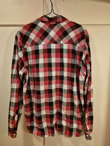Carhartt Herren Freizeithemd Kariert Langarm Baumwolle Gr. L Rot Weiß