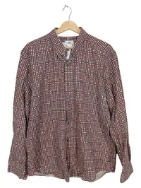 Ben Sherman Hemd Herren XL Langarm Slim Fit Geometrisch Muster Baumwolle 1
