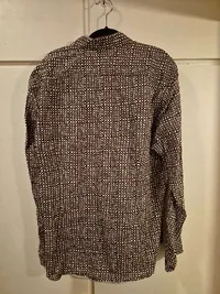 Ben Sherman Hemd Herren XL Langarm Slim Fit Geometrisch Muster Baumwolle 2