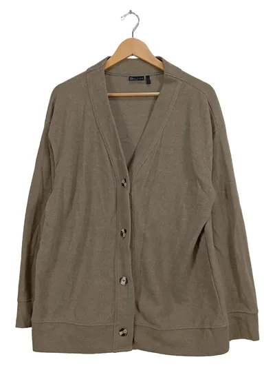 ASOS Design Strickjacke Damen Gr. S Oliv Cardigan V-Ausschnitt Casual