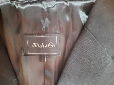Mitch&Co. Damen Blazer Schwarz Gr. 40 L Klassisch Baumwolle Business
