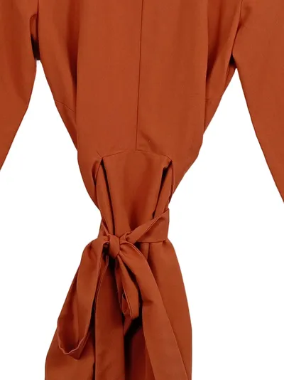 ASOS Schleifenkleid Damen Elegant Orange Business Business Midikleid Gr. 32 XXS