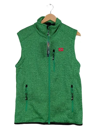 NORDBERG Fleece Weste Herren Gr. M grün meliert Outdoor Stehkragen NEU