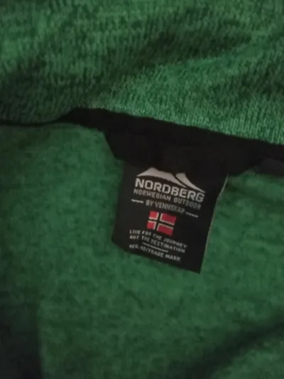 NORDBERG Fleece Weste Herren Gr. M grün meliert Outdoor Stehkragen NEU