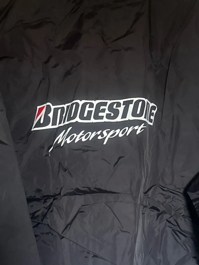 Bridgestone Windjacke Herren XL Schwarz Sportlich Nylon Kapuze Outdoor 6