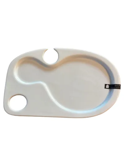 Serax maison d'être Servierplatte Porzellan Weiß 26x16 cm Modern Uni