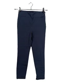 Caroll Damen Anzughose Business Hose Blau Kariert Gr. W26 34 XS Viskose 1