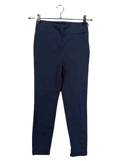 Caroll Damen Anzughose Business Hose Blau Kariert Gr. W26 34 XS Viskose